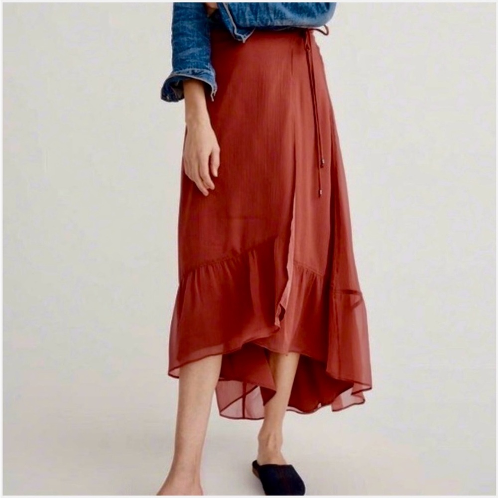 Abercrombie wrap midi skirt XS